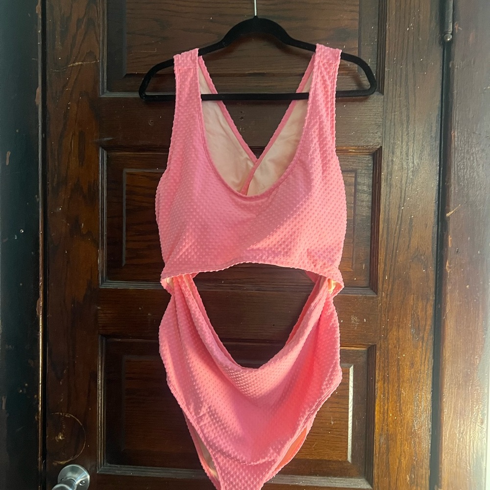 Pink Cutout Swimsuit